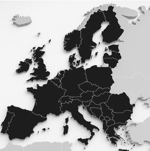 Karte des vernetzten Europas